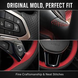 <span class=keywords><strong>Funda</strong></span> de <span class=keywords><strong>Volante</strong></span> de Cuero de Microfibra Cosida a Mano por Diseñador Personalizado para <span class=keywords><strong>BMW</strong></span> Serie F E83 X3 M240i I4 330i 2022 6GT - Product Image 5