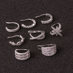 Versión Coreana, Nuevo Arete Ajustable de Oro y Plata con Circonita Cúbica, Sin Perforación, para Concha, <span class=keywords><strong>Tragus</strong></span>, Hélix, Joyería - Product Image 2