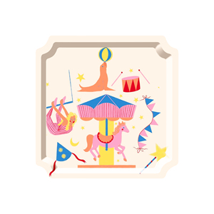 Juego de Vajilla Desechable Personalizado DAMAI para Fiesta de Circo, Decoración para Celebración de Cumpleaños Infantil con Platos y Servilletas - Product Image 3