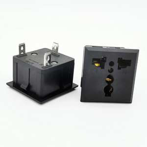 10A 250V AC 3 Pins Retractable Power AC Sockets Electrical AC Power Socket <b>With</b> <b>Switch</b> Hole - Product Image 4