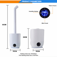 Diffuseur d'huiles essentielles ultrasonique silencieux 6L en plastique, à remplissage par le haut, humidificateur à brume froide pour maison, chambre et hôtel