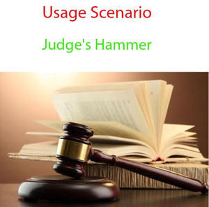 Marteau de juge moderne en bois massif pour salle de judiciaire, avec support et étui, pour avocat, juge, vente aux enchères et utilisation en extérieur - Product Image 3