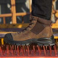 Bottes de sécurité unisexes Zstep, été, antistatiques, pour l'industrie sidérurgique, à enfiler, en cuir nubuck, embout en plastique, semelle intérieure en PU, caoutchouc