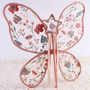 Gran oferta, ala de mariposa de flor hecha a mano para niños, Navidad, fiesta de Halloween, encaje, alas de mariposa bordadas para bebé - Product Image 6