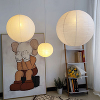 Lampe suspendue de style Wabi Sabi Salle à manger cuisine Bulle Boule de papier de riz Lustre suspendu table à manger