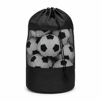 Sac à ballons en maille Aiju durable, écologique et léger, design football, grande capacité, avec cordon de serrage, pour le rangement des ballons de football
