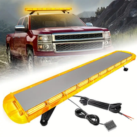 Nouvelle barre lumineuse d'avertissement LED de 47 pouces (120 cm) 88W, rouge et bleue clignotante, pour camion, voiture, toit de véhicule tout-terrain, montage universel 12V/24V