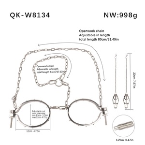 Pinzas de pecho metálicas de alta resistencia, ajustables con tornillo, para bondage cruel, juguetes SM de dolor, pinzas de pezón metálicas al por mayor - Product Image 2