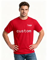Camisetas de Manga Corta para Hombre, Tallas Grandes, 100% Algodón de Alta Calidad, Impresión de Serigrafía Personalizada, Ecológicas, 220 Gramos, Tejido de Punto