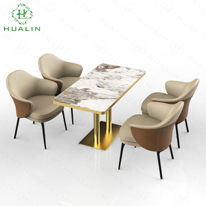 HUALIN Restaurant de Luxe, Ensemble de Tables et de Banquettes en Marbre ; Fabrication de Meubles de Restaurant sur Mesure - Product Image 3