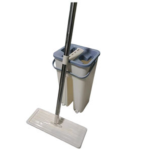 Carro de fregado telescópico rectangular plegable de alta resistencia <span class=keywords><strong>con</strong></span> 2 cabezales de fregado, sistema de escurrido deslizante y <span class=keywords><strong>ruedas</strong></span> giratorias <span class=keywords><strong>con</strong></span> drenaje - Product Image 1