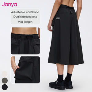 Janya Nouvelle <span class=keywords><strong>Jupe</strong></span> Midi Légère Imperméable à Plusieurs Grandes Poches, Taille Haute, Style Cargo Décontracté et Sportif pour Femme - Product Image 4