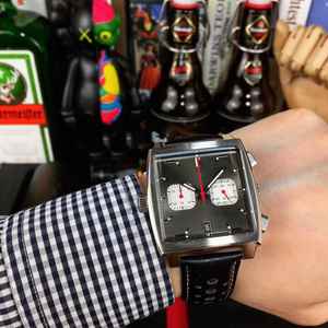 Montre à quartz avec logo personnalisé, mouvement chronographe japonais, montres à quartz, montre carrée 39*39 mm pour homme, design classique de luxe - Product Image 4