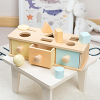 Boîte en bois Montessori pour bébé, jouets éducatifs pour l'apprentissage précoce, pour les enfants de 2 à 4 ans, jeu de correspondance des formes, tiroir à pièces