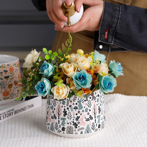 Redeco Pots à imprimés mignons pour plantes Pots en céramique pour plantes Autres décorations pour la maison - Product Image 5