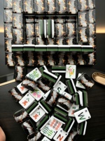 Jeu de Mahjong américain en marbre noir et or, 160 tuiles, 4 couches, acrylique, style NMJL, boutique de luxe, marque privée