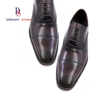 Chaussures pour hommes en cuir véritable de haute qualité, fabriquées à la main en Italie, avec logo personnalisé, lacets, confortables, légères, respirantes, pour le bureau et la carrière, automne - Product Image 3