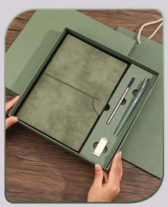 Coffret cadeau d'entreprise personnalisé, ensemble cadeau d'affaires, carnet en cuir souple A5 avec étui à stylo, nouveau coffret de carnet haut de gamme - Product Image 4