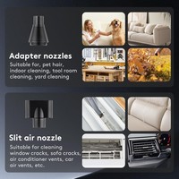 Mini ventilateur turbo portable haute vitesse, souffleur d'air électrique, dépoussiéreur électrique pour le nettoyage de voiture, le camping en plein air
