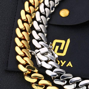 <span class=keywords><strong>Collana</strong></span> Hip Hop NUOYA, Catena Cubana Placcata Oro 18K, Gioielli di Lusso Hip Hop per Uomo, Logo <span class=keywords><strong>Personalizzabile</strong></span> - Product Image 4