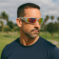 Lunettes de soleil de sport polarisées cyclisme protection de conduite mode hommes pêche ombre UV400 PC lentille vélo Sport de plein air lunettes de soleil