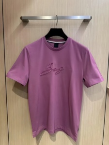 Nouveau T-<span class=keywords><strong>shirt</strong></span> en coton épais pour homme 2026, imprimé, assorti pour couple, avec lettres, style décontracté chic, minimaliste et polyvalent - Product Image 1