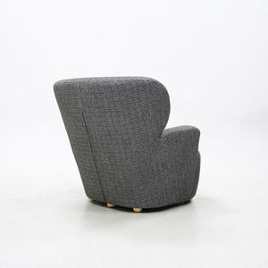 Fauteuil de salon gris texturé, fauteuil de relaxation de luxe, fauteuil inclinable individuel, fauteuil paresseux, mobilier pour appartement, salon, maison - Product Image 3