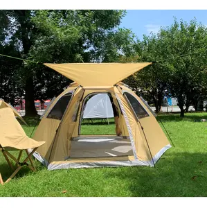 Carpas de acampada al aire libre, impermeables, ligeras, transpirables, instantáneas, con refugio solar