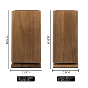 Legno di Acacia 360 gradi rotante porta coltello magnetico libero PP inserto filo da cucina blocco di stoccaggio coltello da cucina Stand by casa cucina - Product Image 3