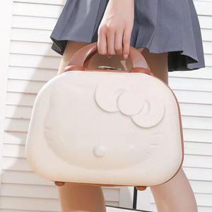 Maletín Tipo Trolley para Niños de Hello Kitty y Kuromi en ABS+Nylon con Forma de Concha Marina, Bolsa de Maquillaje Cosmética Portátil de Dibujos Animados para Viaje, Juguetes y Regalos - Product Image 2