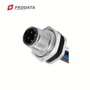 M12 macho código D 4 pines IP67 impermeable automotriz conectores de cable recto - Product Image 4