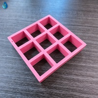 Grille de plateforme en fibre de verre pour eau de mer 38x38mm, panneau moulé en PRV ignifuge, OEM