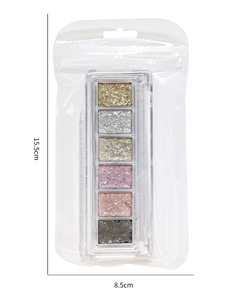 Polvo Sólido para Decoración de Uñas de Larga Duración, 6 Compartimentos, Efecto Láser Holográfico Aurora, Polvo Mágico Espejo - Product Image 6