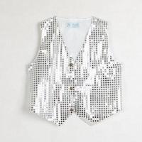 Enfants brillant paillettes costume gilet scène Performance fête Costume Jazz hip-hop danse porter veste gilet pour garçons filles