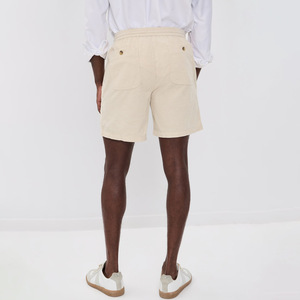 Pantalones Cortos de Verano 2026 para Hombre, Ligeros, Cintura Elástica con Cordón, Corte Recto, Color Sólido, Lavados, de Alta Calidad - Product Image 4