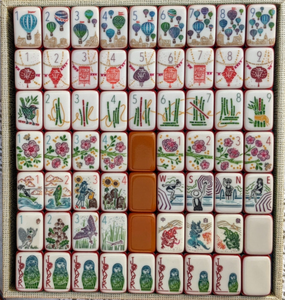 7-Layer Acrylic Crisloid American <strong>Mahjong</strong> <strong>Set</strong>, Walk With Me Design Carved Luxury Custom Walk with Me 160 <strong>Mahjong</strong> Tiles - Product Image 1