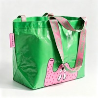 Sac de courses réutilisable en polypropylène laminé, tissé en PP recyclé, écologique, personnalisé avec logo, imperméable