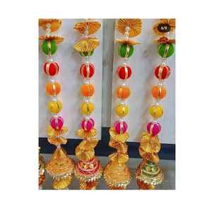 Belle Gota Pearl Rajanigandha Marigold Guirlande de fleurs pour les décorations de fête Guirlande de fleurs multicolores décoratives - Product Image 3