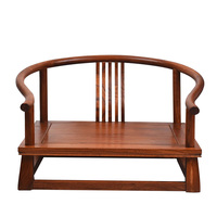 Chaise de méditation zen japonaise en bois massif d'orme |   Nouvelle décoration d'intérieur de style chinois pour hôtel et maison, idéale pour le thé ou les moments de détente en position assise croisée.