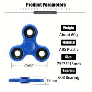 Juguetes Fidget Spinner Personalizados al por Mayor con Logotipo - Spinner de Tres Dedos para Aliviar el Estrés, Juguetes Promocionales para Niños y Adultos - Product Image 4