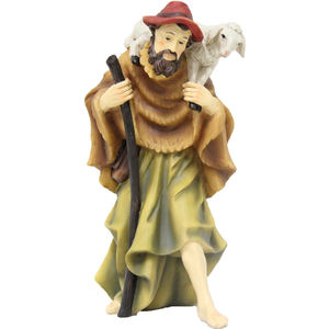 Figuras de Natividad Pintadas a Mano, Pastor con Bastón para Figuras de 7 cm, Figura y Juguete Navideño (9006935011142) - Product Image 1