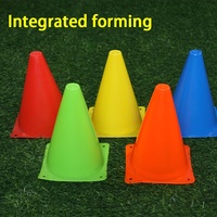 Lot de 10 cônes de signalisation de 18 cm avec logo football et basketball pour entraînement d'entraîneur