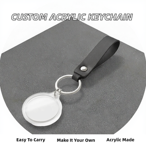 カスタムデジタルフォトアクリル軽量フォトフレームPUレザーストラップキーホルダーセットシルクスクリーン印刷広告用 - Product Image 2