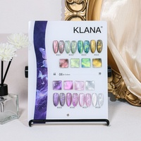 Esmalte de Uñas de Gel de Color Ojo de Gato con Logotipo Personalizado, 8 Colores, Efecto Cristal, Gel UV, Gel Ojo de Gato Morado Hielo