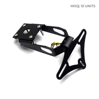 Support de plaque d'immatriculation en acier au carbone pour Kawasaki Z650 NINJA 650 2017-2024 avec éclairage LED – Pièces de course