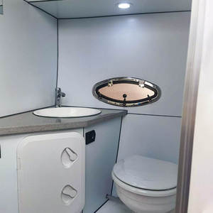 Bateau à moteur en fibre de verre de 28 pieds avec moteur hors-bord de 200 ch, bateau de croisière 8 places avec toilettes et lavabo, yacht de croisière, couleur personnalisée - Product Image 6