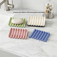 Support à Savon Antidérapant en Silicone Flexible pour Gros Savons Faits Main – Évacuation Rapide de l'Eau pour Salle de Bain, Vasque, Douche, Évier de Cuisine