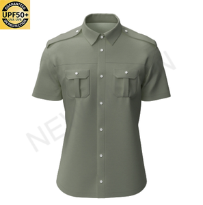 เสื้อผ้าตกปลาแบบกำหนดเอง แขนสั้น เสื้อฮู้ดสำหรับผู้ชาย สำหรับกิจกรรมกลางแจ้ง ป้องกันแสงแดด UPF 50+ แห้งเร็ว - Product Image 6