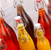 Bouteille en verre de haute qualité de 1000 ml, biberon pour bébé Lh, bouchon à vis, boisson fermentée, Jiangsu, estampillage doré
