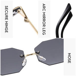 Trend Punk gafas <span class=keywords><strong>de</strong></span> <span class=keywords><strong>sol</strong></span> sin marco con borde cortado nuevas viseras <span class=keywords><strong>de</strong></span> verano <span class=keywords><strong>lentes</strong></span> multicolores transparentes <span class=keywords><strong>para</strong></span> mujer UV400 gafas <span class=keywords><strong>de</strong></span> <span class=keywords><strong>sol</strong></span> <span class=keywords><strong>para</strong></span> mujer - Product Image 4